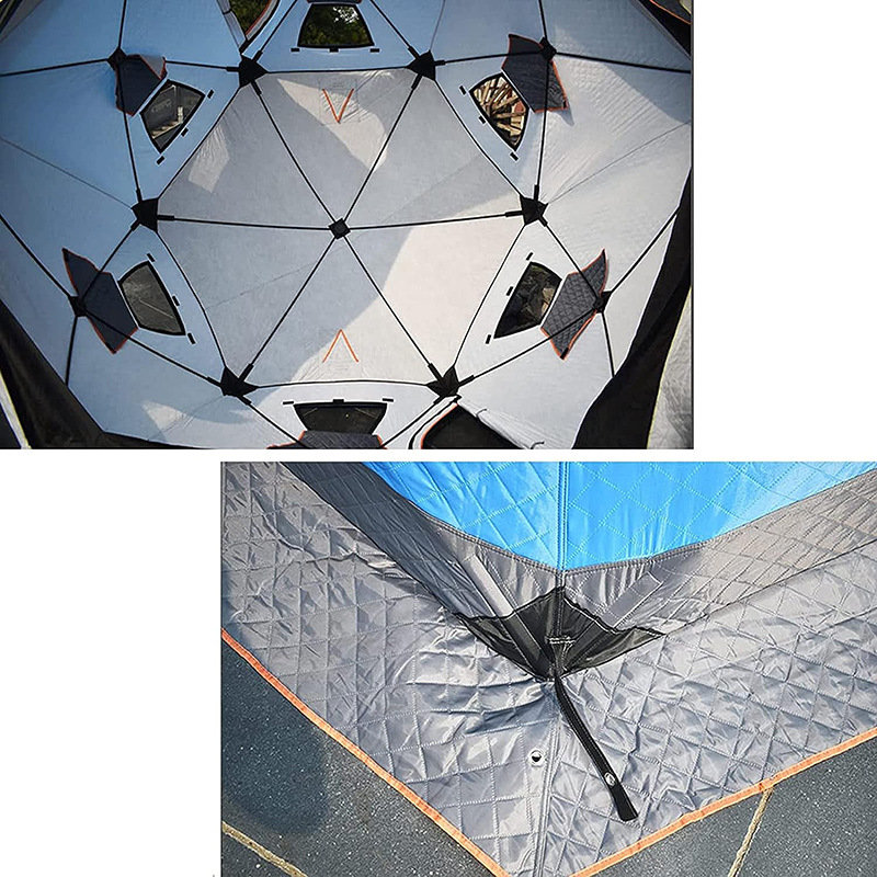Magna quinque, postesque fiberglass frame glacies piscantur tentorium