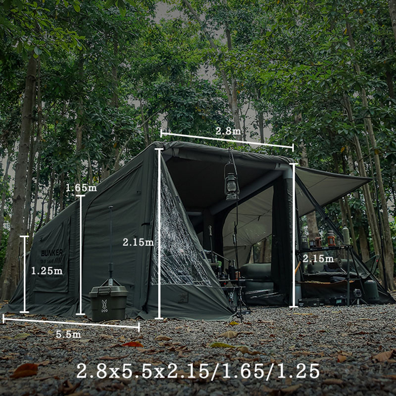 Inflatable tabernaculo castra velit militum style